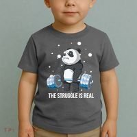 The Struggle Is Real Panda Toddler T-Shirt thumb 2