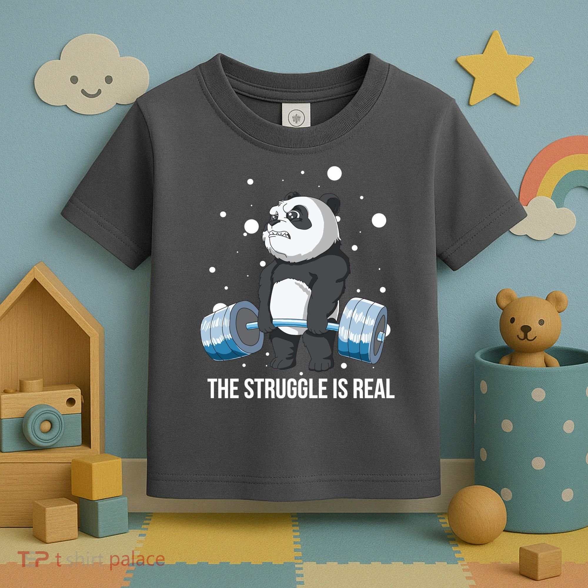 The Struggle Is Real Panda Toddler T-Shirt