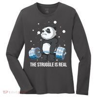 The Struggle Is Real Panda Women's Long Sleeve Shirt thumb 0