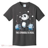 The Struggle Is Real Panda Kids T-Shirt thumb 0