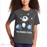 The Struggle Is Real Panda Kids T-Shirt thumb 2