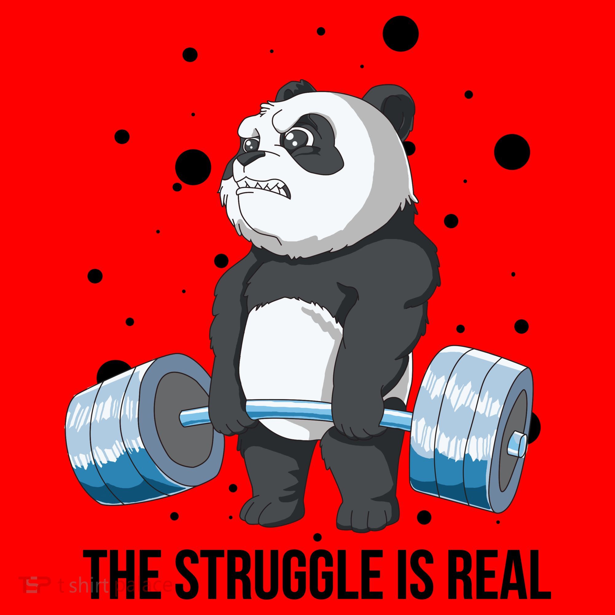 The Struggle Is Real Panda Santa Hat