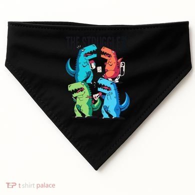 The Struggle Is Real T-Rex Problems USA-Made Doggie Bandana