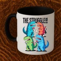 The Struggle Is Real T-Rex Problems Coffee Mug thumb 2