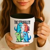 The Struggle Is Real T-Rex Problems Coffee Mug thumb 3