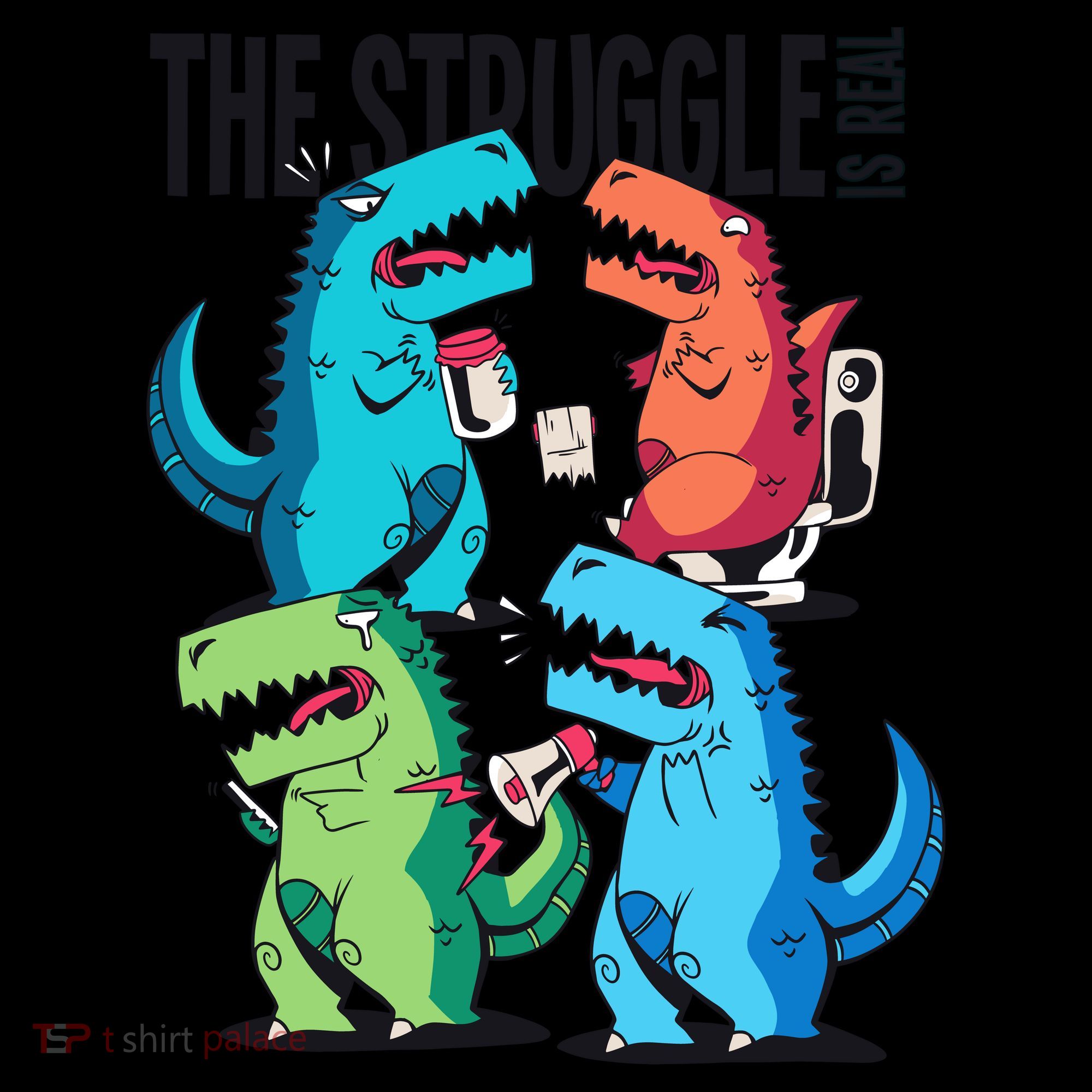 The Struggle Is Real T-Rex Problems Women's Tank Top