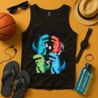 The Struggle Is Real T-Rex Problems Tank Top thumb 4