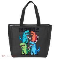 The Struggle Is Real T-Rex Problems Tote Bag thumb 0