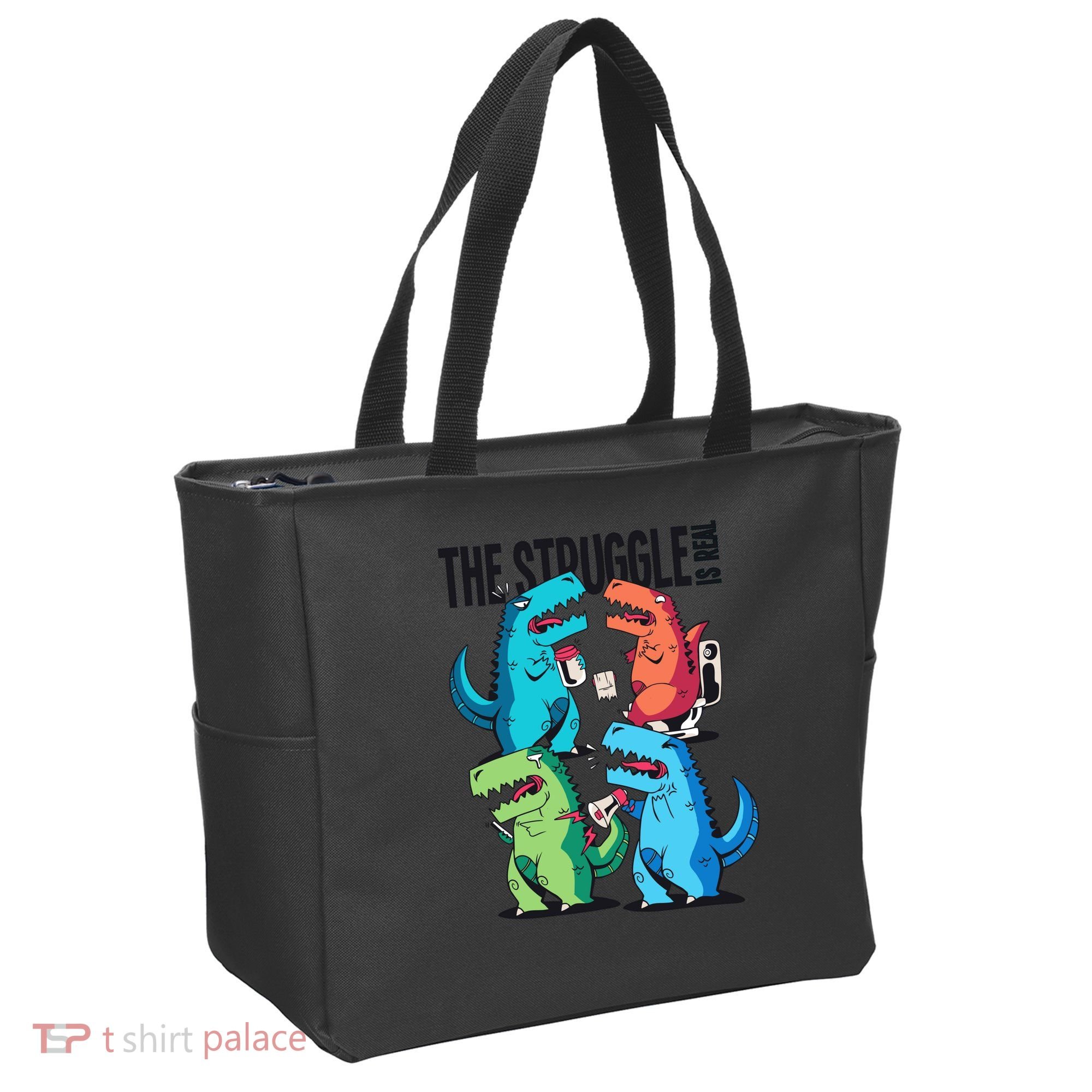 The Struggle Is Real T-Rex Problems Tote Bag