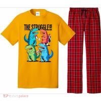 The Struggle Is Real T-Rex Problems Pajama Set thumb 0