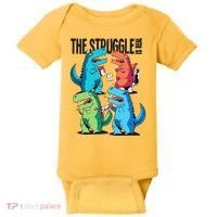 The Struggle Is Real T-Rex Problems Baby Bodysuit thumb 0