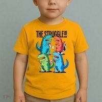 The Struggle Is Real T-Rex Problems Toddler T-Shirt thumb 2