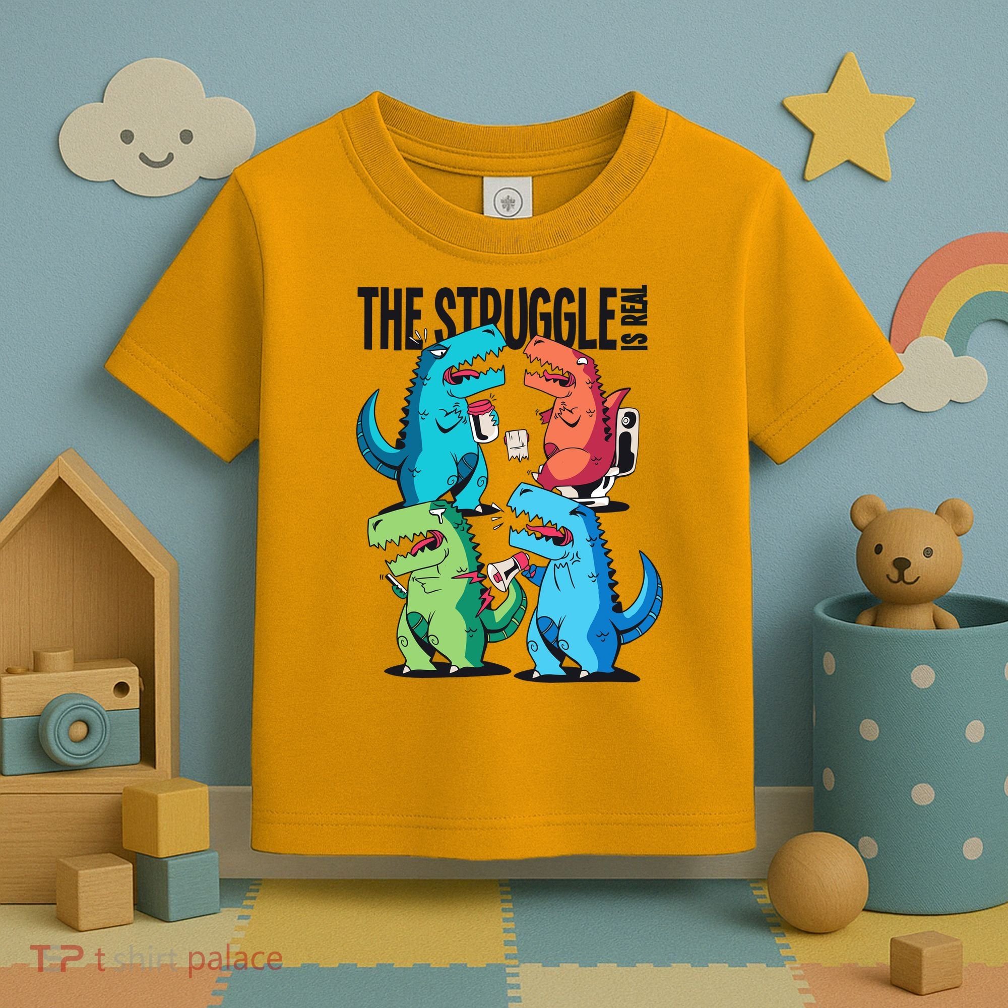 The Struggle Is Real T-Rex Problems Toddler T-Shirt