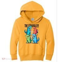 The Struggle Is Real T-Rex Problems Kids Hoodie thumb 0