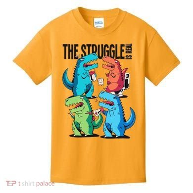 The Struggle Is Real T-Rex Problems Kids T-Shirt