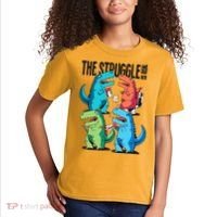 The Struggle Is Real T-Rex Problems Kids T-Shirt thumb 2