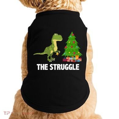 The Struggle T-rex Christmas Tree Doggie Tank