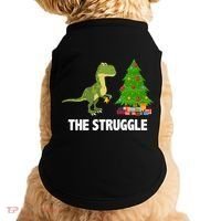 The Struggle T-rex Christmas Tree Doggie Tank thumb 0
