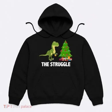 The Struggle T-rex Christmas Tree Hoodie