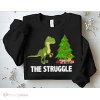 The Struggle T-rex Christmas Tree Sweatshirt thumb 2