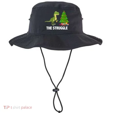 The Struggle T-rex Christmas Tree Bucket Hat
