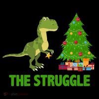 The Struggle T-rex Christmas Tree Coffee Mug thumb 5