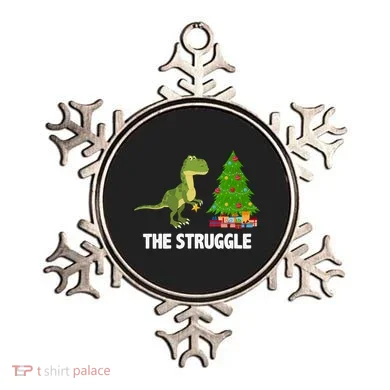 The Struggle T-rex Christmas Tree Ornament