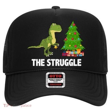 The Struggle T-rex Christmas Tree Hat