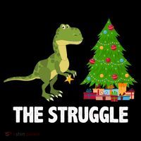 The Struggle T-rex Christmas Tree Women's Long Sleeve Shirt thumb 2