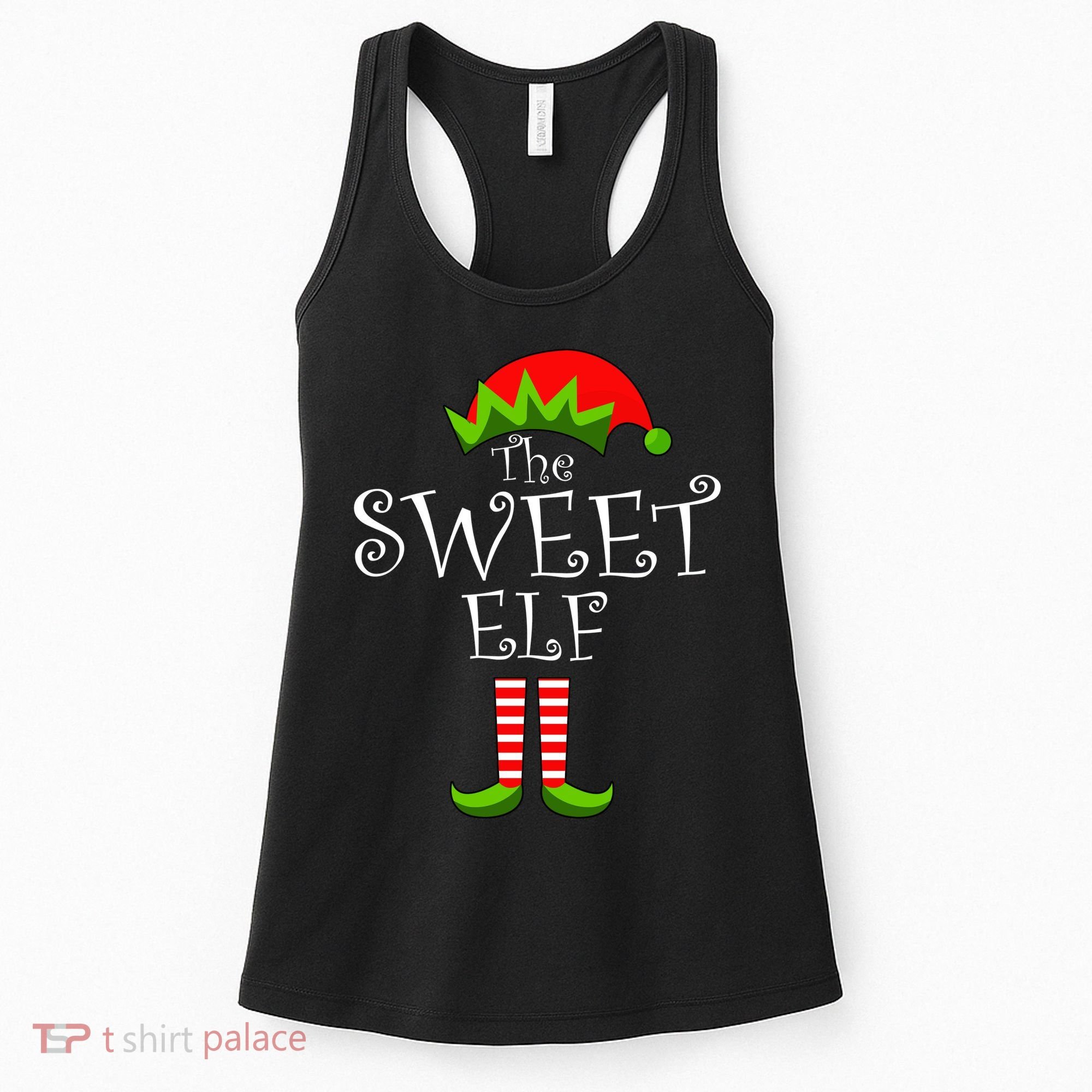 The Sweet Elf Funny Family Matching Christmas Women's Tank Top