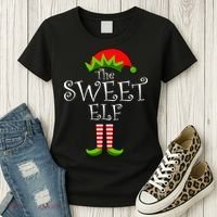 The Sweet Elf Funny Family Matching Christmas Women's T-Shirt thumb 3