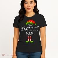 The Sweet Elf Funny Family Matching Christmas Women's T-Shirt thumb 4