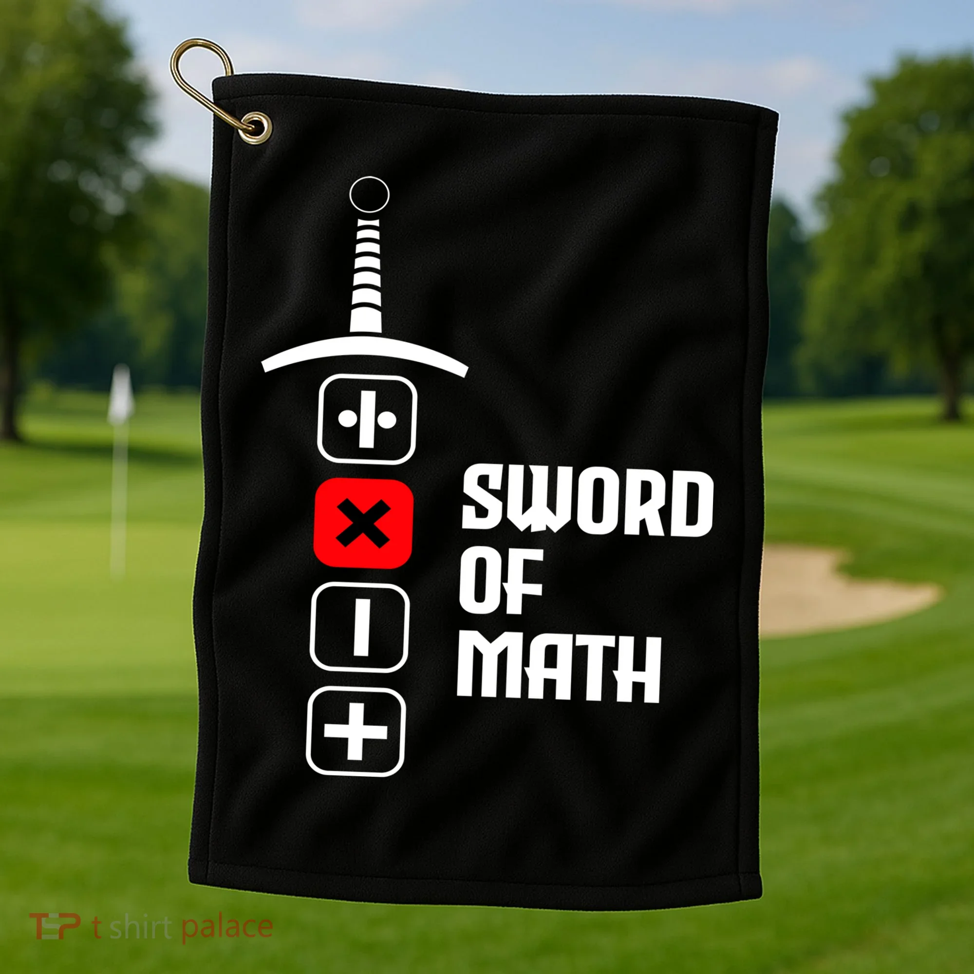 The Sword of Math Golf Towel