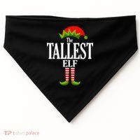The Tallest Elf Funny Matching Christmas USA-Made Doggie Bandana thumb 0