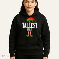 The Tallest Elf Funny Matching Christmas Hoodie thumb 5