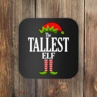 The Tallest Elf Funny Matching Christmas Coaster thumb 0