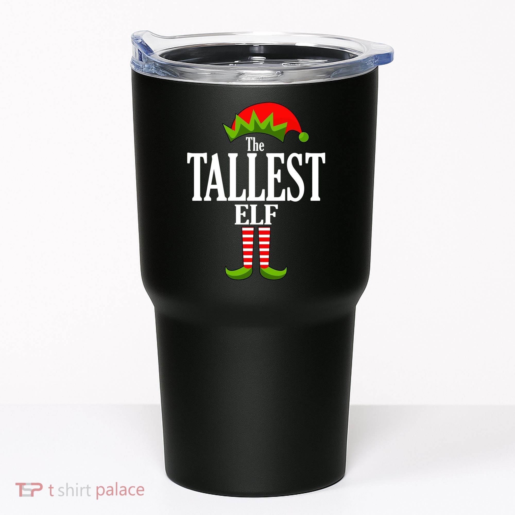 The Tallest Elf Funny Matching Christmas Tumbler