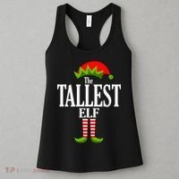 The Tallest Elf Funny Matching Christmas Women's Tank Top thumb 3