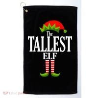The Tallest Elf Funny Matching Christmas Golf Towel thumb 0