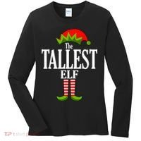 The Tallest Elf Funny Matching Christmas Women's Long Sleeve Shirt thumb 0
