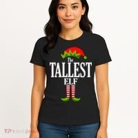 The Tallest Elf Funny Matching Christmas Women's T-Shirt thumb 4