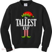 The Tallest Elf Funny Matching Christmas Kids Sweatshirt thumb 0