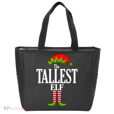 The Tallest Elf Funny Matching Christmas Tote Bag