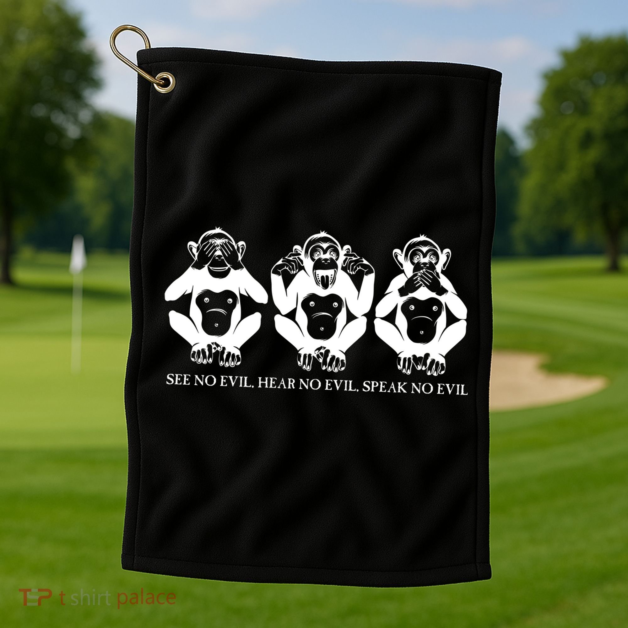 The three wise monkeys Golf Towel