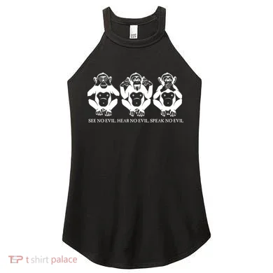 The three wise monkeys Women's Perfect Tri Rocker Tank