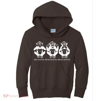 The three wise monkeys Kids Hoodie