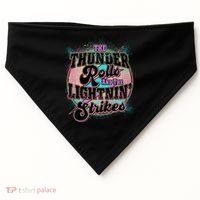 The Thunder Rolls And The Lightning Strikes USA-Made Doggie Bandana thumb 0