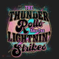 The Thunder Rolls And The Lightning Strikes Golf Towel thumb 3