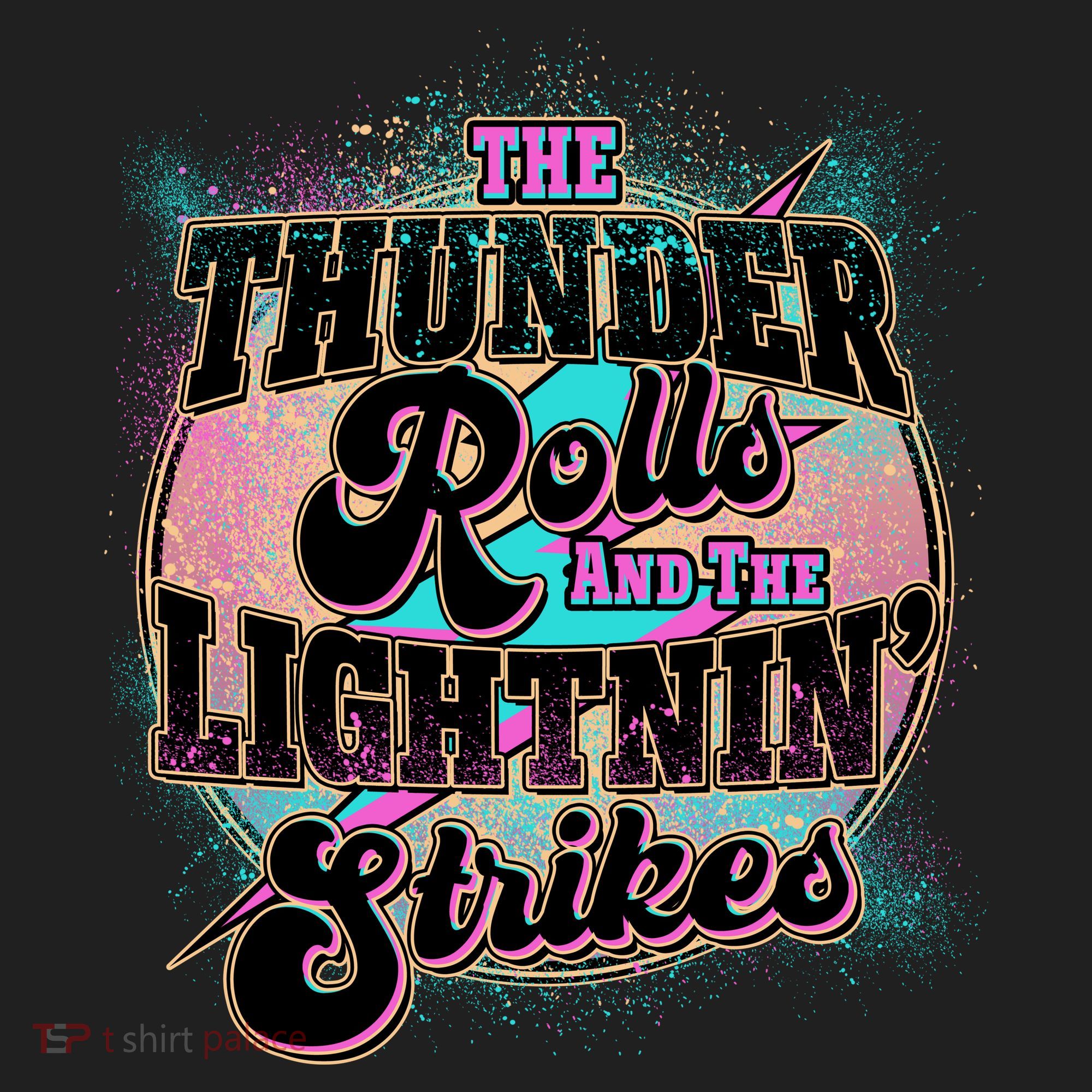 The Thunder Rolls And The Lightning Strikes Golf Towel