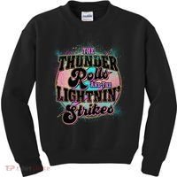 The Thunder Rolls And The Lightning Strikes Kids Sweatshirt thumb 0